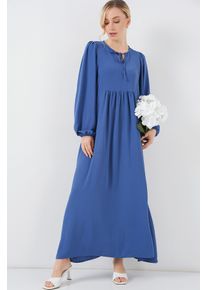 Gemustertes Maxikleid mit Schleife