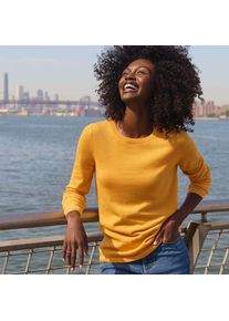 LANDS' END Merinopullover mit Rundhalsausschnitt, Damen,  Orange, by Lands' End