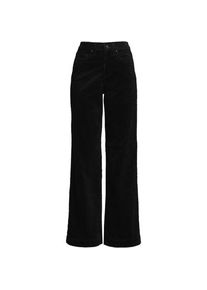 LANDS' END Breitcord-Hose High Waist mit weitem Bein f&uuml;r Damen in Plus-Gr&ouml;&szlig;e, Damen, size: plus, Schwarz, Elasthan/Baumwoll-Mischung, by Lands' End