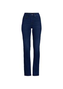 LANDS' END Straight Fit Recover High Waist Jeans in Plus-Gr&ouml;&szlig;e, Damen, size: plus, Blau, Baumwoll-Mischung, by Lands' End