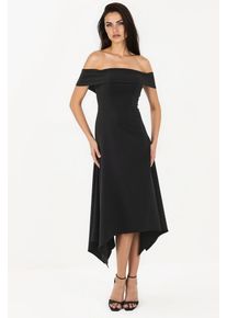 Schulterfreies A-Linien-Midikleid