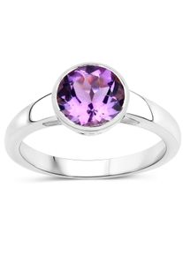 Vira Jewels Ring 925-Sterling Silber rhodiniert Gl&auml;nzend Amethyst lila