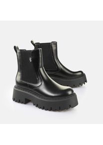 Buffalo Aspen Chelsea Damen Schwarze Stiefel