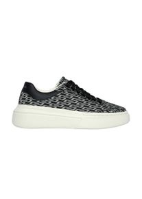 Skechers - "Classic" Sneaker f&uuml;r Damen, Stoff (Schwarz/Nat&uuml;rlich)