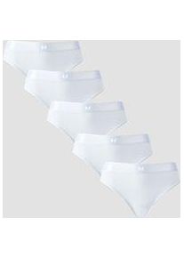 Myprotein MP Damen Bikinislip mit mittelhohem Bund (5er-Packung) &ndash; Wei&szlig; - XL