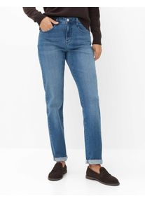 Brax Damen Five-Pocket-Hose Style CAROLA USED STONE BLUE, denim blau, Gr. 34