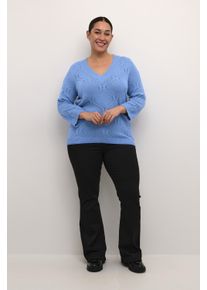 Kaffe Gestrickter Pullover im lockeren Schnitt blue