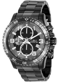 Invicta Specialty 69815 Herrenuhr - Quarzwerk - Stahl mit schwarzem Zifferblatt - 48 mm
