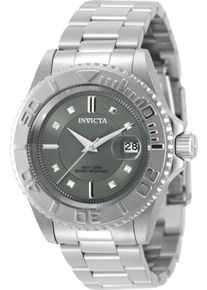 Invicta Pro Diver 49919 Herrenuhr - Quarzwerk - Edelstahl mit gr&uuml;nem Zifferblatt - 40 mm