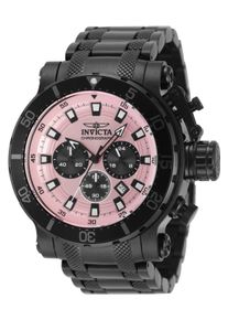 Invicta Coalition Forces 49228 Herrenuhr - Quarzwerk - Edelstahl mit rosa Zifferblatt - 52 mm
