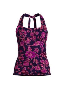 LANDS' END Neckholder-Tankinitop CHLORRESISTENT Gemustert f&uuml;r Damen, Damen, size: regular, Lila, Polyester-Mischung/Nylon-Mischung, by Lands' End