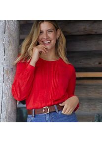 LANDS' END Biesenshirt aus Baumwoll/Modalmix f&uuml;r Damen in Petite-Gr&ouml;&szlig;e, Damen, size: petite, Rot, Baumwoll-Mischung/Viskose-Mischung, by Lands' End