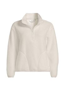 LANDS' END Teddy-Pullover mit Rei&szlig;verschluss f&uuml;r Damen in Plus-Gr&ouml;&szlig;e, Damen, size: plus, Elfenbein, Polyester, by Lands' End