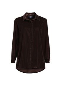 LANDS' END Samtbluse f&uuml;r Damen in Plus-Gr&ouml;&szlig;e, Damen, size: plus, Braun, Polyester, by Lands' End