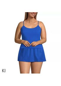 LANDS' END Komfort-Tankinitop mit gekreuzten Tr&auml;gern f&uuml;r Damen in Plus-Gr&ouml;&szlig;e, Damen, size: plus, Blau, by Lands' End
