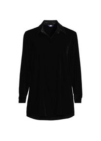 LANDS' END Samtbluse f&uuml;r Damen in Plus-Gr&ouml;&szlig;e, Damen, size: plus, Schwarz, Polyester, by Lands' End