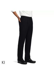LANDS' END CLASSIC COMFORT. B&uuml;gelleichte Chino mit Bundfalten f&uuml;r Herren, Herren, size: regular, Schwarz, Baumwolle, by Lands' End