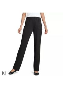 LANDS' END Straight Fit Freizeithose SPORT KNIT f&uuml;r Damen, Damen, size: regular, Schwarz, Baumwolle, by Lands' End