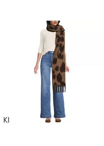 LANDS' END Schal mit Leoprint f&uuml;r Damen, Damen, size: regular, Braun, Polyester, by Lands' End