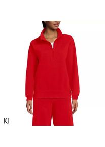 LANDS' END Serious Sweats Pullover mit Rei&szlig;verschluss f&uuml;r Damen, Damen, size: regular, Rot, Baumwoll-Mischung/Polyester-Mischung, by Lands' End