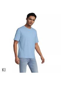 LANDS' END Super-T Kurzarm-Shirt f&uuml;r Herren, Classic Fit, Herren, size: regular, Blau, Baumwolle, by Lands' End