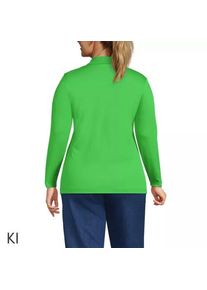 LANDS' END Supima-Poloshirt mit langen &Auml;rmeln f&uuml;r Damen in Plus-Gr&ouml;&szlig;e, Damen, size: plus, Gr&uuml;n, Baumwolle, by Lands' End