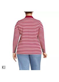LANDS' END Supima-Poloshirt mit langen &Auml;rmeln f&uuml;r Damen in Plus-Gr&ouml;&szlig;e, Damen, size: plus, Pink, Baumwolle, by Lands' End