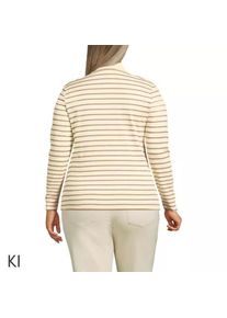 LANDS' END Supima-Poloshirt mit langen &Auml;rmeln f&uuml;r Damen in Plus-Gr&ouml;&szlig;e, Damen, size: plus, Braun, Baumwolle, by Lands' End
