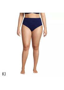 LANDS' END Bikinihose mit hohem Beinausschnitt f&uuml;r Damen in Plus-Gr&ouml;&szlig;e, Damen, size: plus, Blau, Elasthan/Nylon-Mischung, by Lands' End