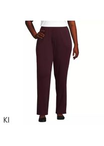 LANDS' END Straight Fit Freizeithose SPORT KNIT f&uuml;r Damen in Plus-Gr&ouml;&szlig;e, Damen, size: plus, Rot, Baumwolle, by Lands' End