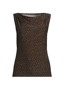 LANDS' END Silk Knit &Auml;rmelloses Top f&uuml;r Damen in Plus-Gr&ouml;&szlig;e, Damen, size: plus, Braun, Polyester-Mischung, by Lands' End