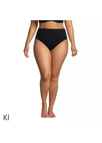 LANDS' END Bikinihose mit hohem Beinausschnitt f&uuml;r Damen in Plus-Gr&ouml;&szlig;e, Damen, size: plus, Schwarz, Elasthan/Nylon-Mischung, by Lands' End