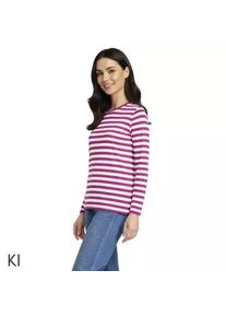 LANDS' END Supima-Shirt, Langarm in Petite-Gr&ouml;&szlig;e, Damen, size: petite, Pink, Baumwolle, by Lands' End