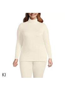 LANDS' END Stretch-THERMASKIN-Oberteil mit Rollkragen f&uuml;r Damen in Plus-Gr&ouml;&szlig;e, Damen, size: plus, Elfenbein, Elasthan/Polyester-Mischung, by Lands' End