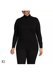 LANDS' END Stretch-THERMASKIN-Oberteil mit Rollkragen f&uuml;r Damen in Plus-Gr&ouml;&szlig;e, Damen, size: plus, Schwarz, Elasthan/Polyester-Mischung, by Lands' End