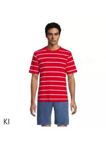 LANDS' END Super-T Kurzarm-Shirt f&uuml;r Herren, Classic Fit, Herren, size: regular, Rot, Baumwolle, by Lands' End