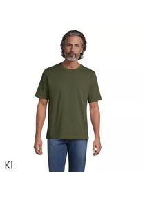 LANDS' END Super-T Kurzarm-Shirt f&uuml;r Herren, Classic Fit, Herren, size: regular, Gr&uuml;n, Baumwolle, by Lands' End