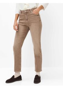 Brax Damen Five-Pocket-Hose Style MADISON S WALNUT, denim braun, Gr. 48K