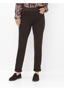 Raphaela by Brax Damen Five-Pocket-Hose Style PAMINA DARK CHOCOLATE, denim dunkelbraun, Gr. 44
