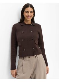 Brax Damen Strickjacke Style ANNI brunette, dunkelbraun, Gr. 40