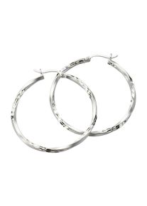 ZEEme Silber Ohrringe 925 Silber mattiert diamantiert