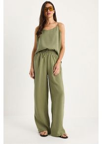 &Auml;rmelloses Top und weite Hose Koord-Set