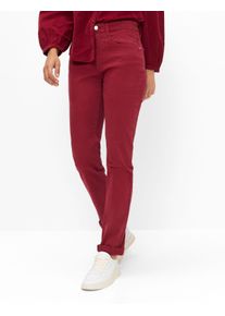 Brax Damen Five-Pocket-Hose Style CAROLA WINE RED, denim dunkelrot, Gr. 48
