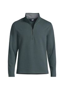 LANDS' END Herringbone-Pullover mit Rei&szlig;verschluss f&uuml;r Herren, Herren, size: regular, Gr&uuml;n, Baumwoll-Mischung/Polyester-Mischung, by Lands' End