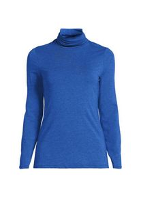 LANDS' END Rollkragenshirt aus Baumwoll/Modalmix in Plus-Gr&ouml;&szlig;e, Damen, size: plus, Blau, Baumwolle/Elasthan/Baumwolle Modal, by Lands' End