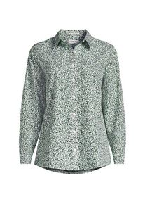 LANDS' END B&uuml;gelfreie Baumwoll-Bluse, Damen, size: regular, Gr&uuml;n, Baumwolle, by Lands' End