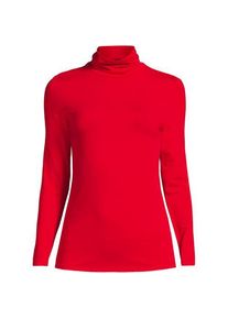LANDS' END Rollkragenshirt aus Baumwoll/Modalmix in Plus-Gr&ouml;&szlig;e, Damen, size: plus, Rot, Baumwolle/Elasthan/Baumwolle Modal, by Lands' End