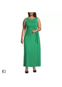 LANDS' END Maxikleid aus Baumwolle/Modal mit Bindeband f&uuml;r Damen in Plus-Gr&ouml;&szlig;e, Damen, size: plus, Gr&uuml;n, Baumwolle Modal, by Lands' End