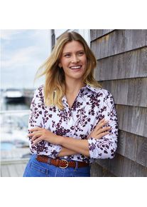 LANDS' END B&uuml;gelfreie Baumwoll-Bluse in Petite-Gr&ouml;&szlig;e, Damen, size: petite, Wei&szlig;, Baumwolle, by Lands' End