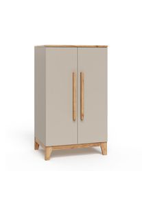 Vitalispa Kinderkleiderschrank, Kaschmir, Eiche Artisan, Holzwerkstoff, 6 F&auml;cher, Rechteckig, 70x120x53.4 cm, Kinder- & Jugendzimmer, Kinderm&ouml;bel, Kinderkleiderschr&auml;nke